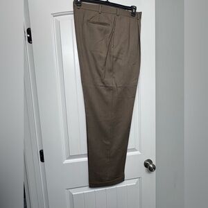 Jos A Bank Men's Classic Tan Dress Pants with pin stripes